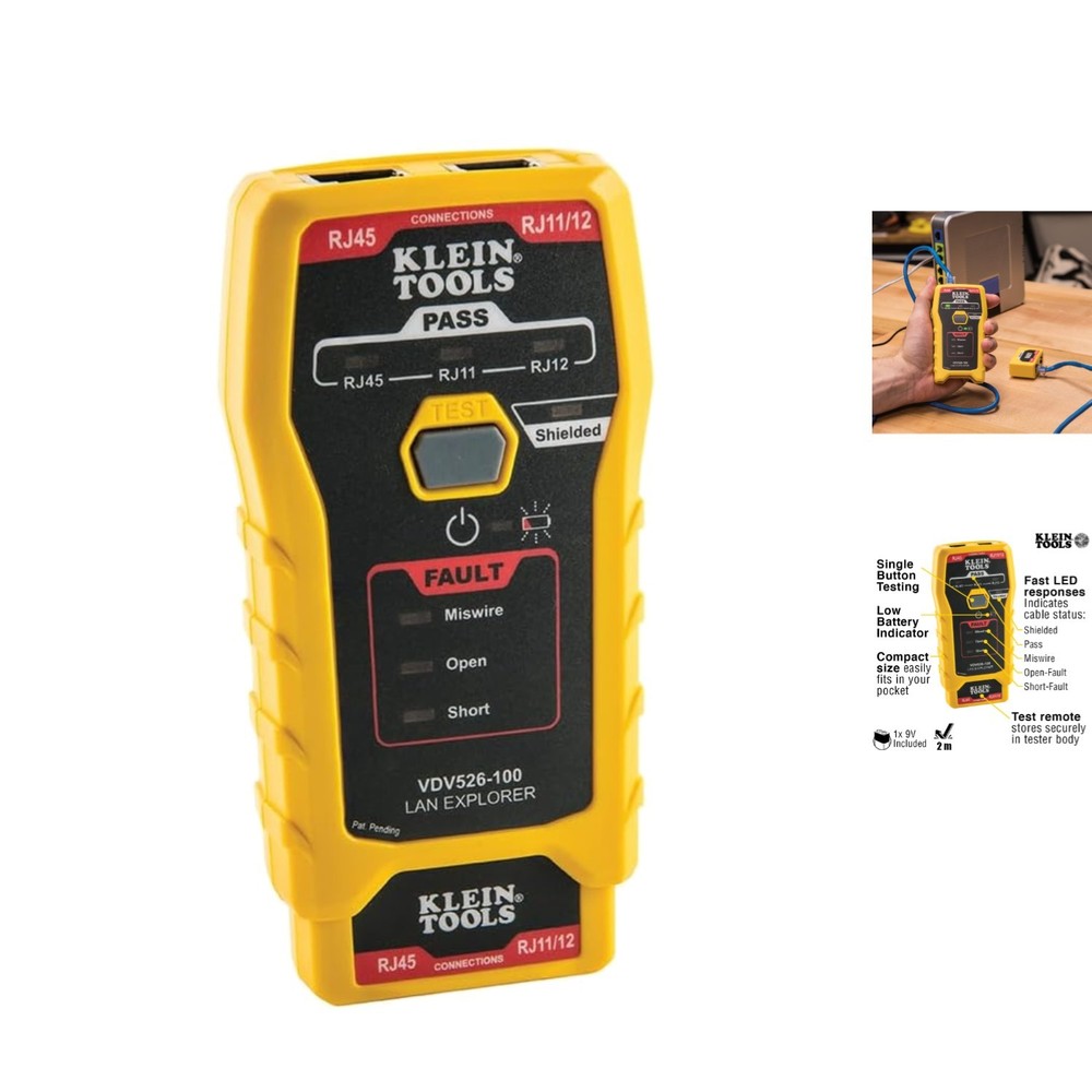 Versatile VDV Tester - Compact 100 LAN Cable Tester with Auto Power-off Feature