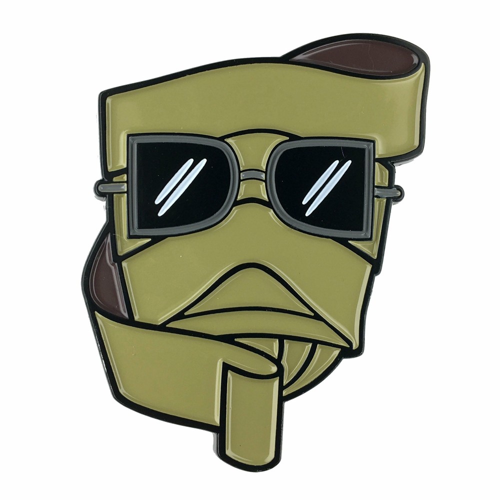 Invisible Man head enamel pin