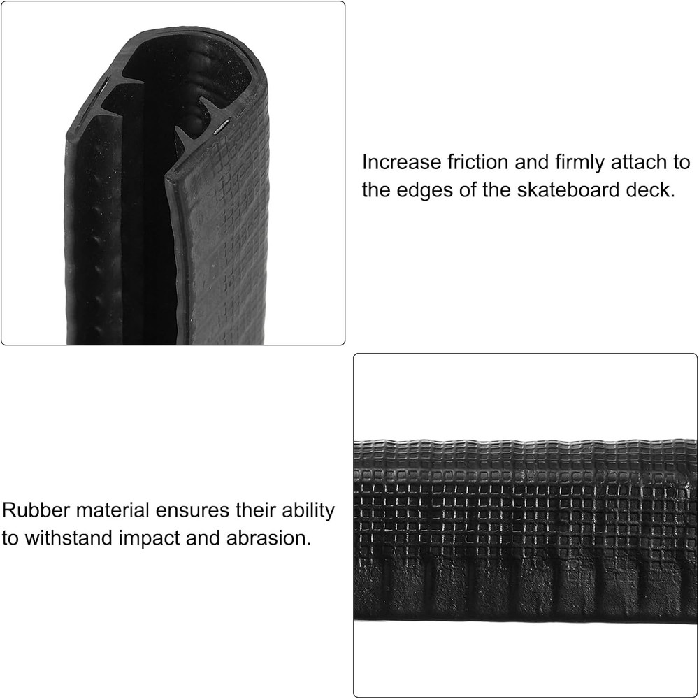 8.7 Inch Skateboard Deck Guards Protector, 2 Pack Skate Deck Edge Protection Ska