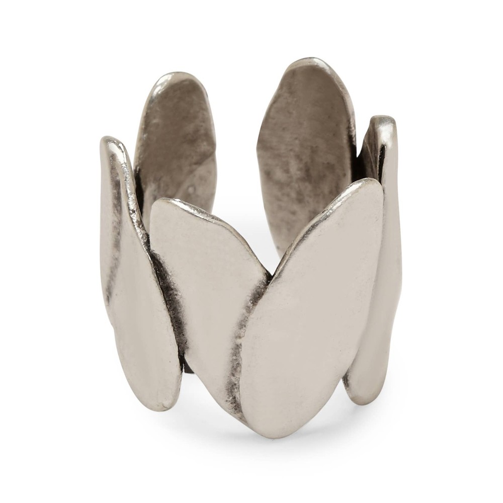 Handmade Brass Ring In Silver Plated - NR6831