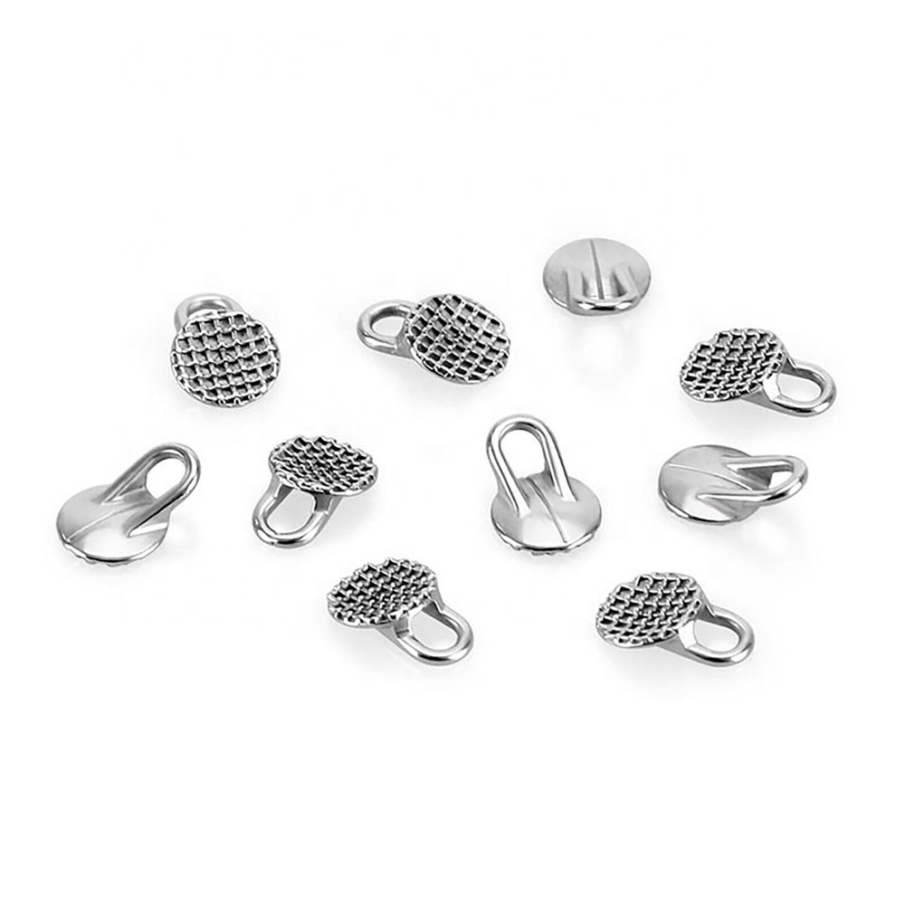 Dental Orthodontic MIM Traction Hook Round/Rectangular Lingual Button Monoblock