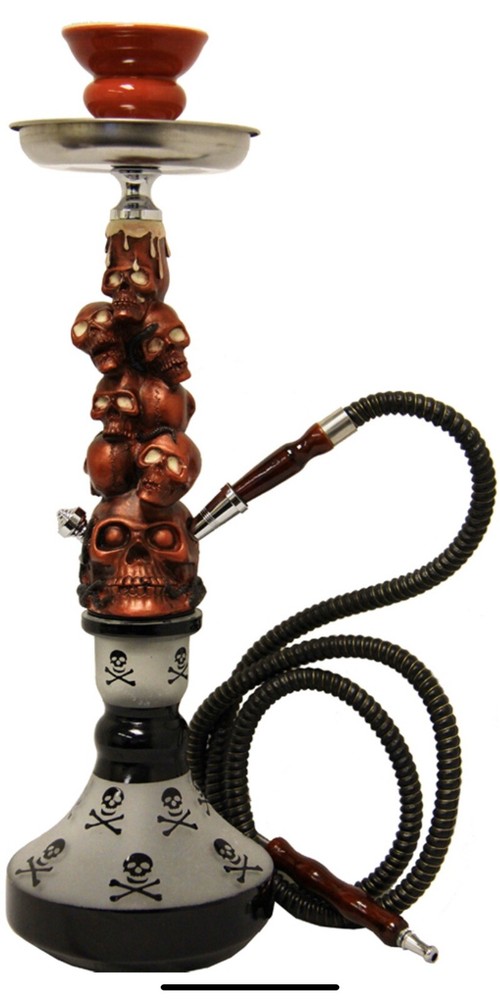 18 INCH PATENTED INHALE SKULL HOOKAH WITH INTERLOCK SYSTEM