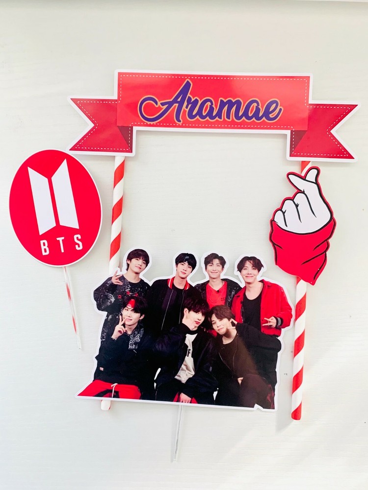 Personalized BTS Theme Cake Topper