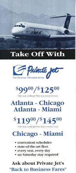 Private Jet timetable 1993/10/01