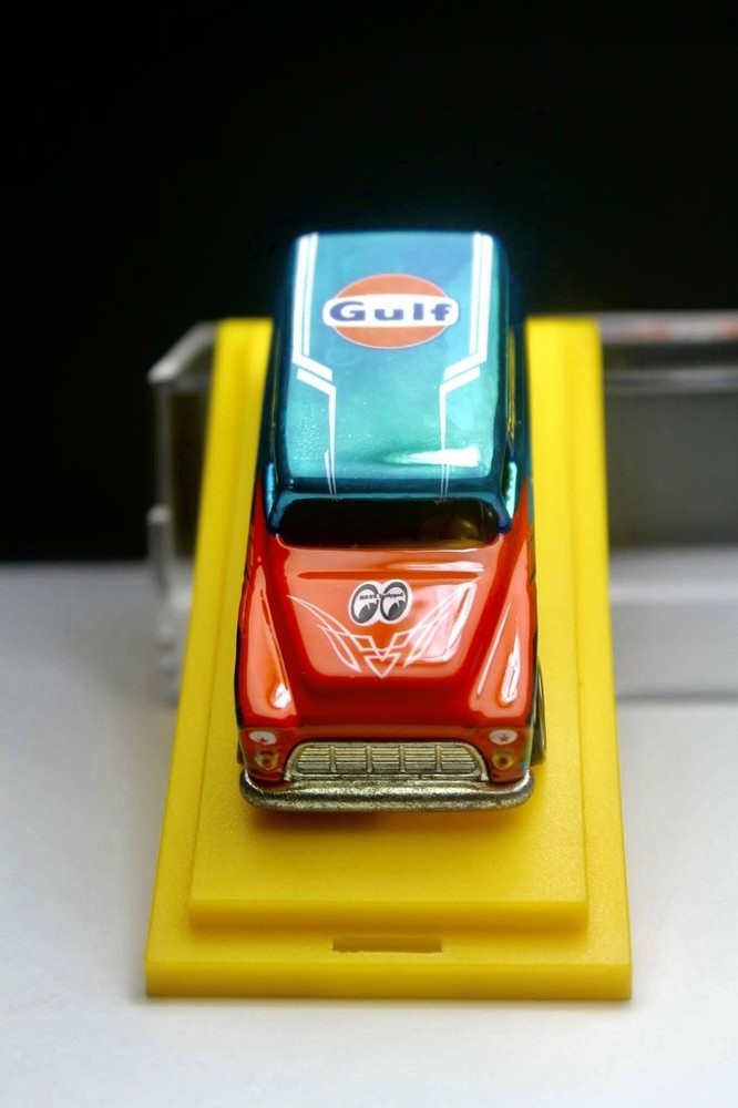 Hot Wheels Chevy Panel Blue Spectraflame Candy Striper Custom Made W Display