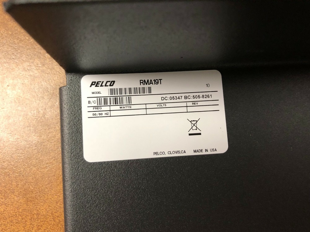 Pelco RMA19T Rack Mount Kit