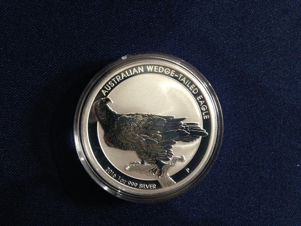 2016 Australian $1 Silver Wedge-Tailed Eagle Gem Proof-like BU One Ounce E6078