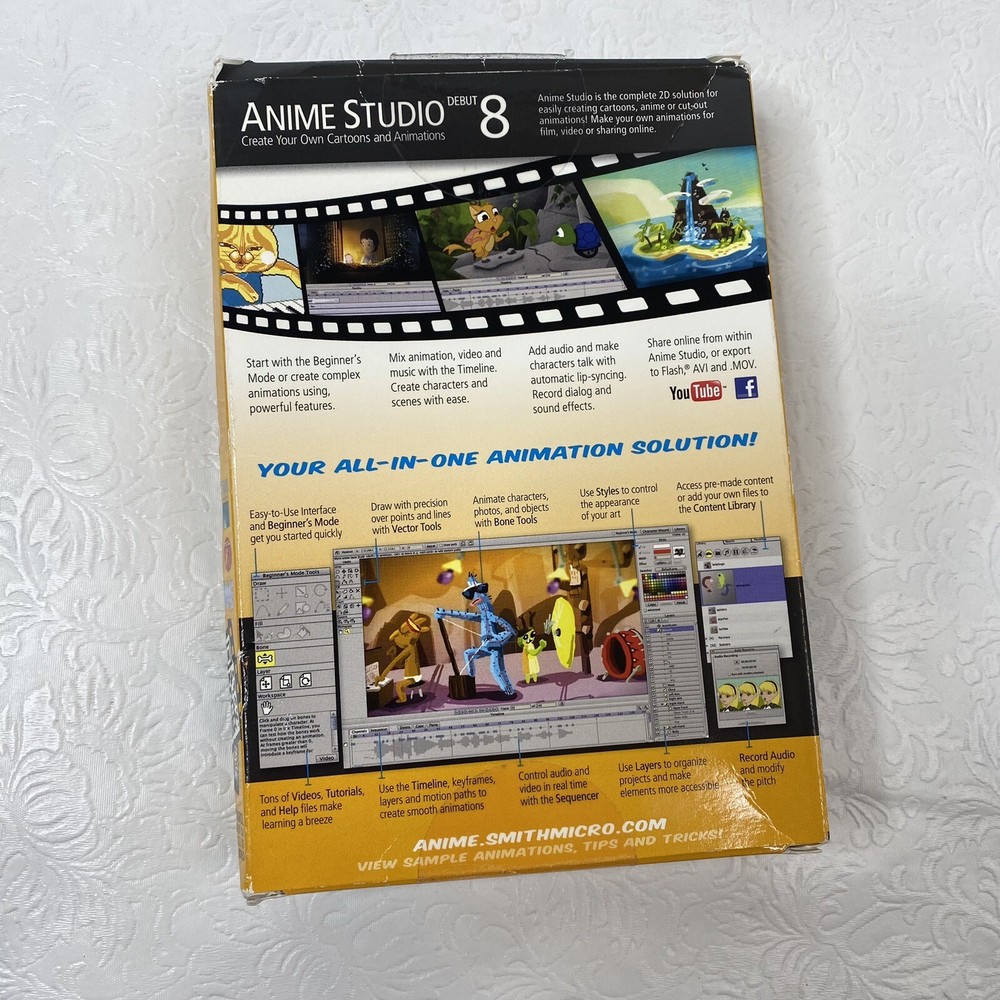Smith Micro Anime Studio Debut 8 (Retail,1 User) - Full Version for Mac, Window…
