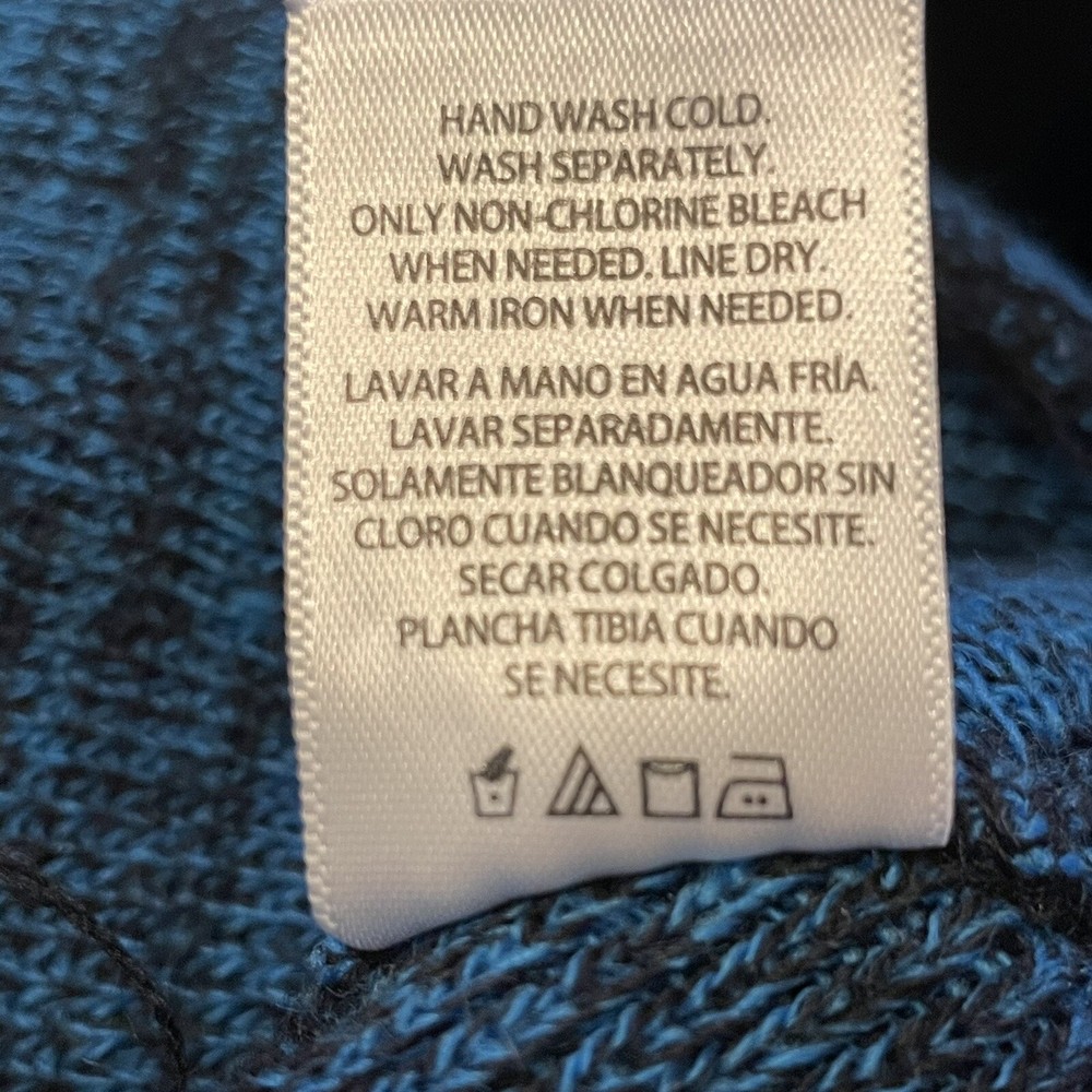 Blue & black beanie 'blue combo' color euc