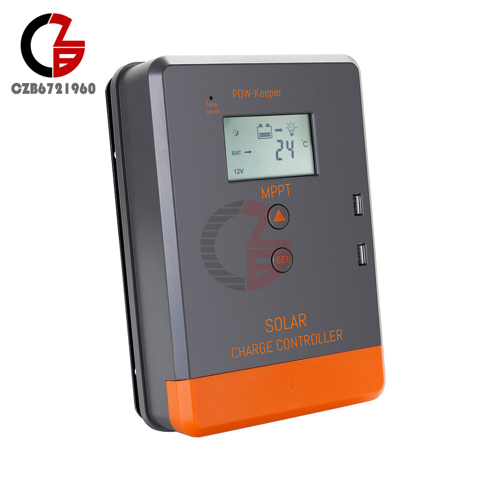 MPPT 30A 20A Solar Charger Controller 12V 24V Solar Panel Regulator LCD Dual USB