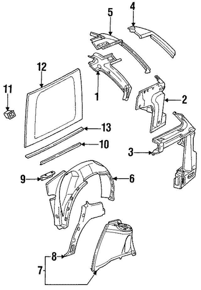 Genuine GM Rear With H Panel Assembly 21095692