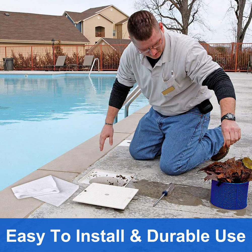 Pool Skimmer Basket B-152 Filter Basket with Handle Replacement Strainer Basket