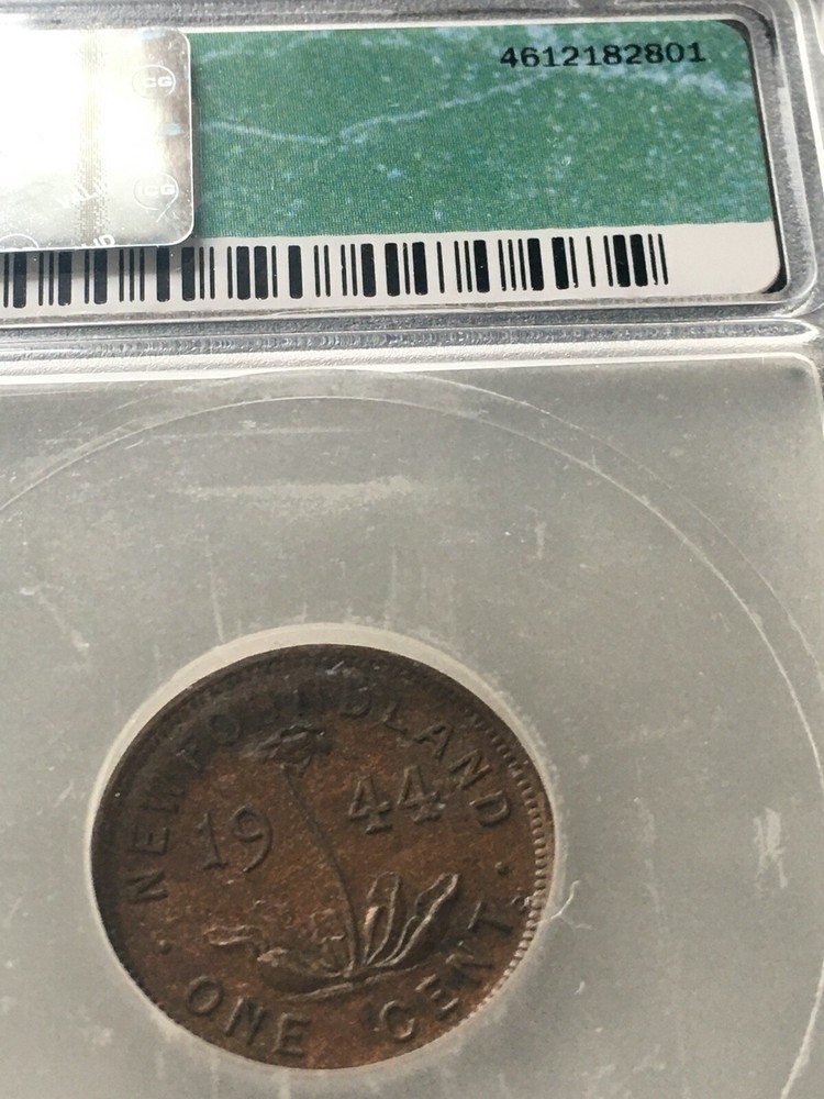 1944c ICG Graded Newfoundland, ¢1 Cent**MS-62**