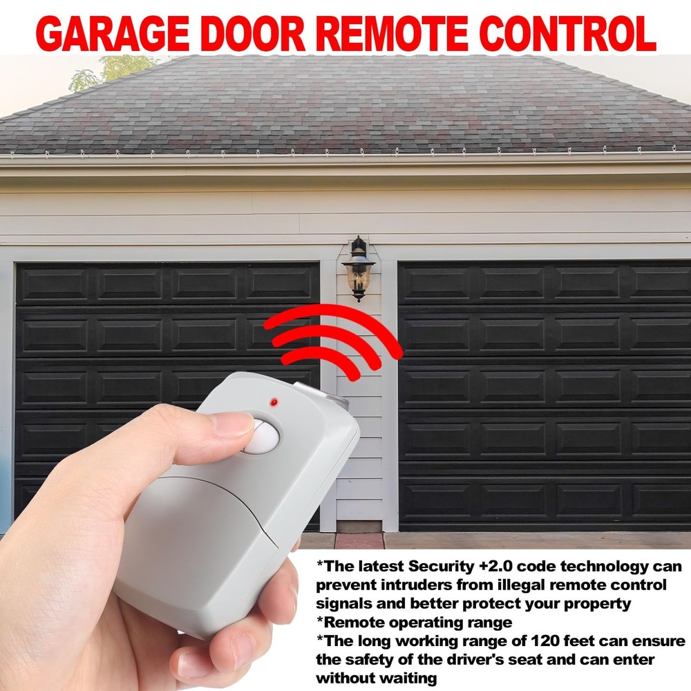 Kingdder 6 Pcs Two Button Gate Remote Control Compatible with Linear Multicod...