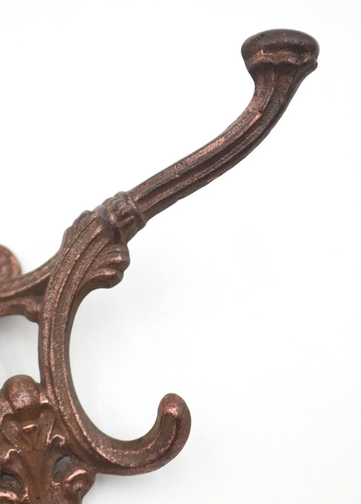 Antique Victorian Copper Plated Cast Iron Wall Hook