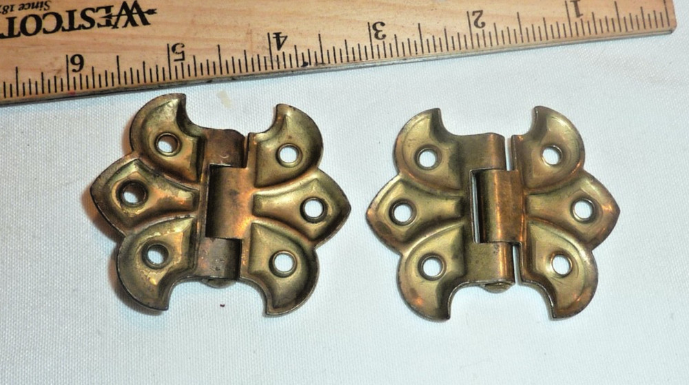 Vintage Solid Brass Butterfly Hinges