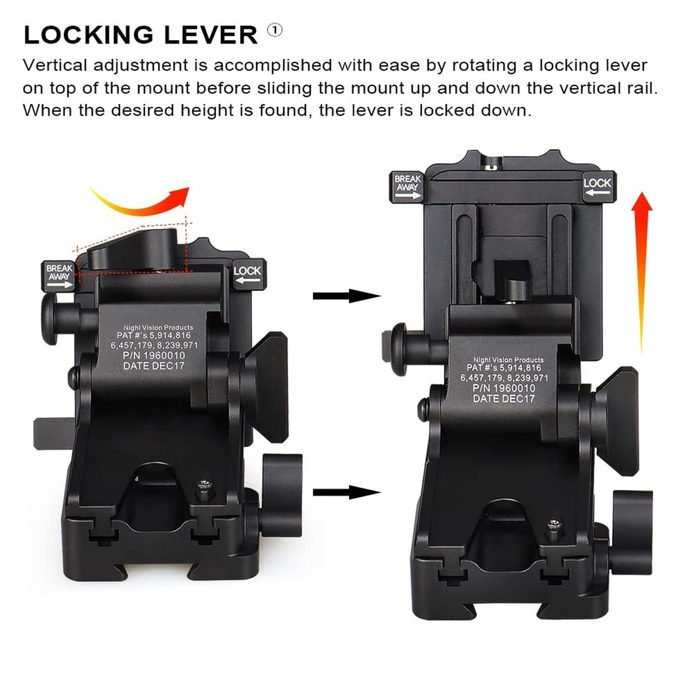 Night Vision Goggles NVG Mount Metal Helmet Mount Fully Modular Interface Sys...