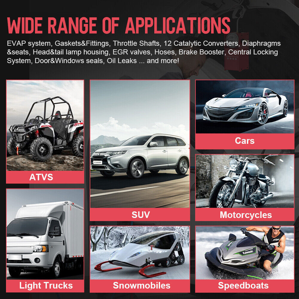 Car Spark Plug Tester Ignition Analyzer & EVAP Smoke Machine Diagnostic Tool