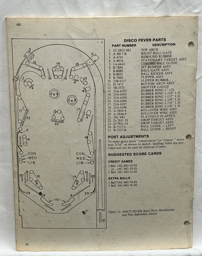 ORIGINAL-WILLIAMS-DISCO FEVER-INSTALLATION AND GAME OPERATIONS