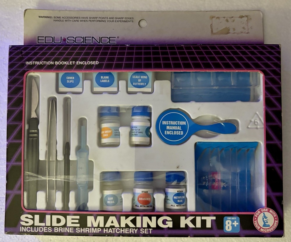 Edu Science Slide Making Kit with Instruction Booklet