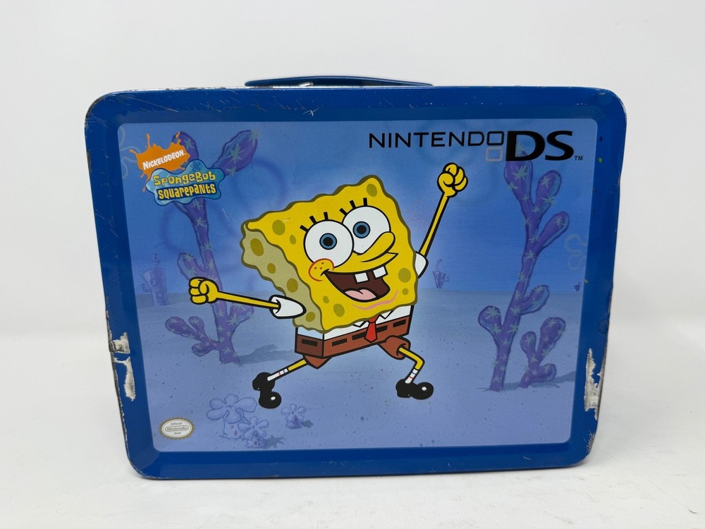 Nickelodeon SpongeBob Nintendo DS Tin Lunchbox Used
