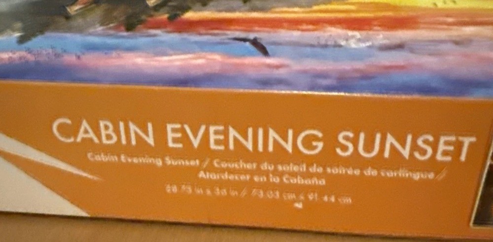Springbok 2000 Piece Puzzle Called Cabin Evening Sunset