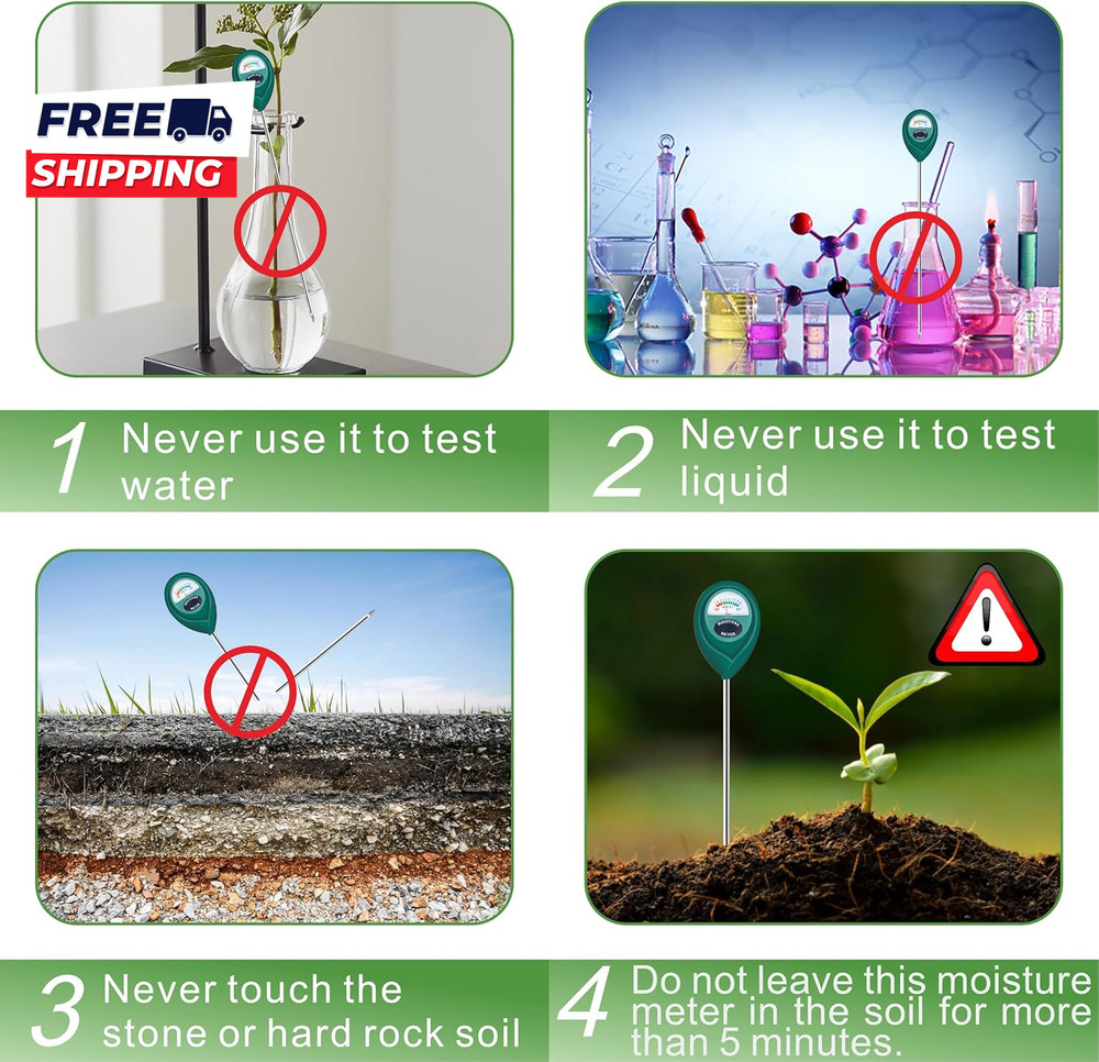 Long Probe Deep Use Soil Moisture Meter Water Monitor Indicator Sensor