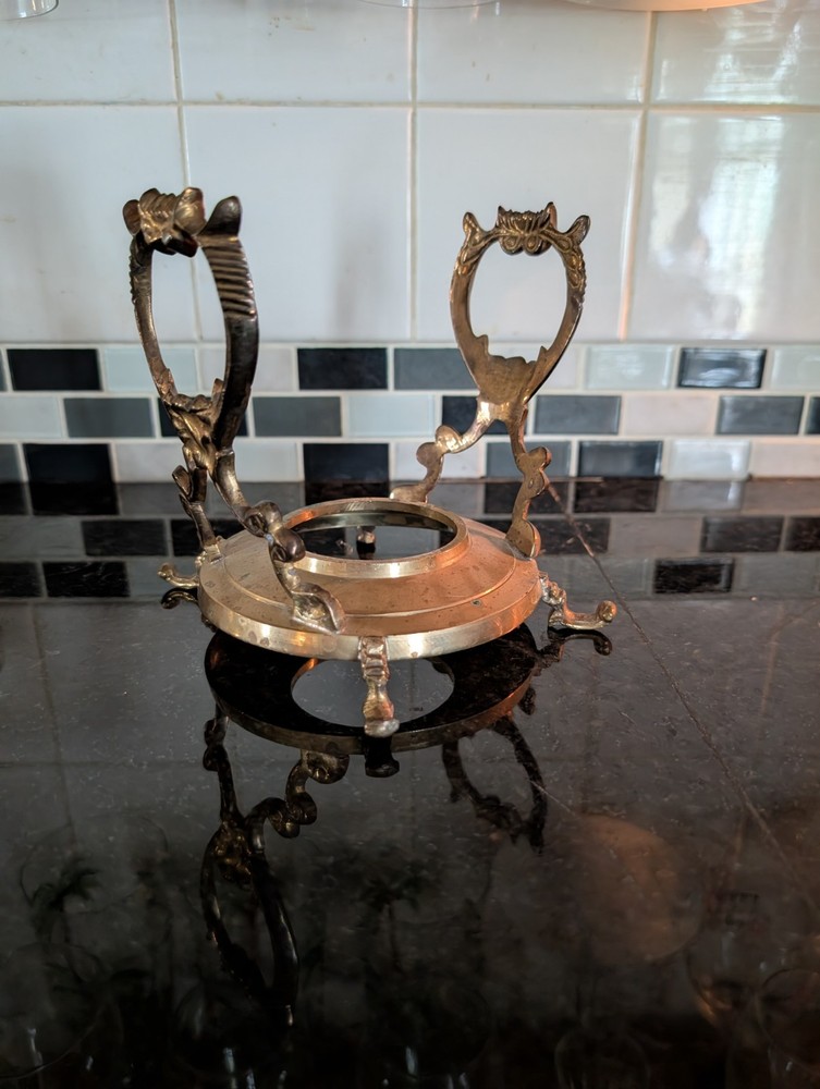 Tilting Brass Teapot- Kettle Burner/ Warming Stand