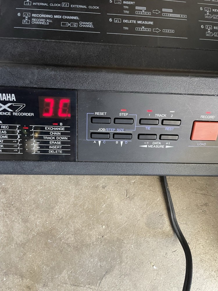 Vintage Yamaha Digital Sequencer Model QX7 Powers On