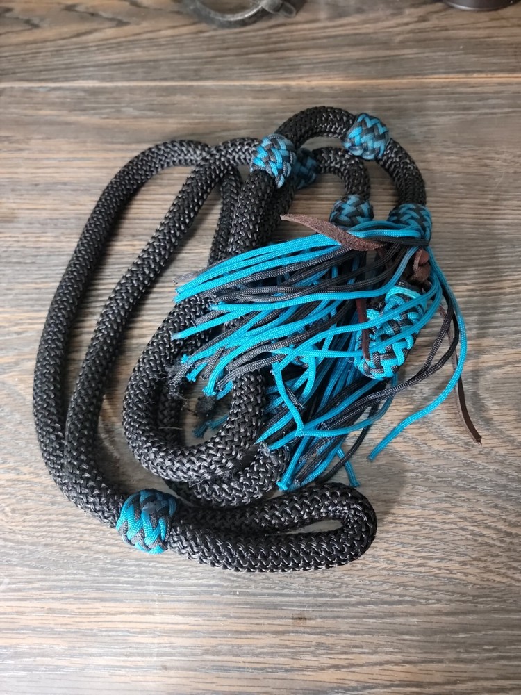 Black/Turquise Horse Reins