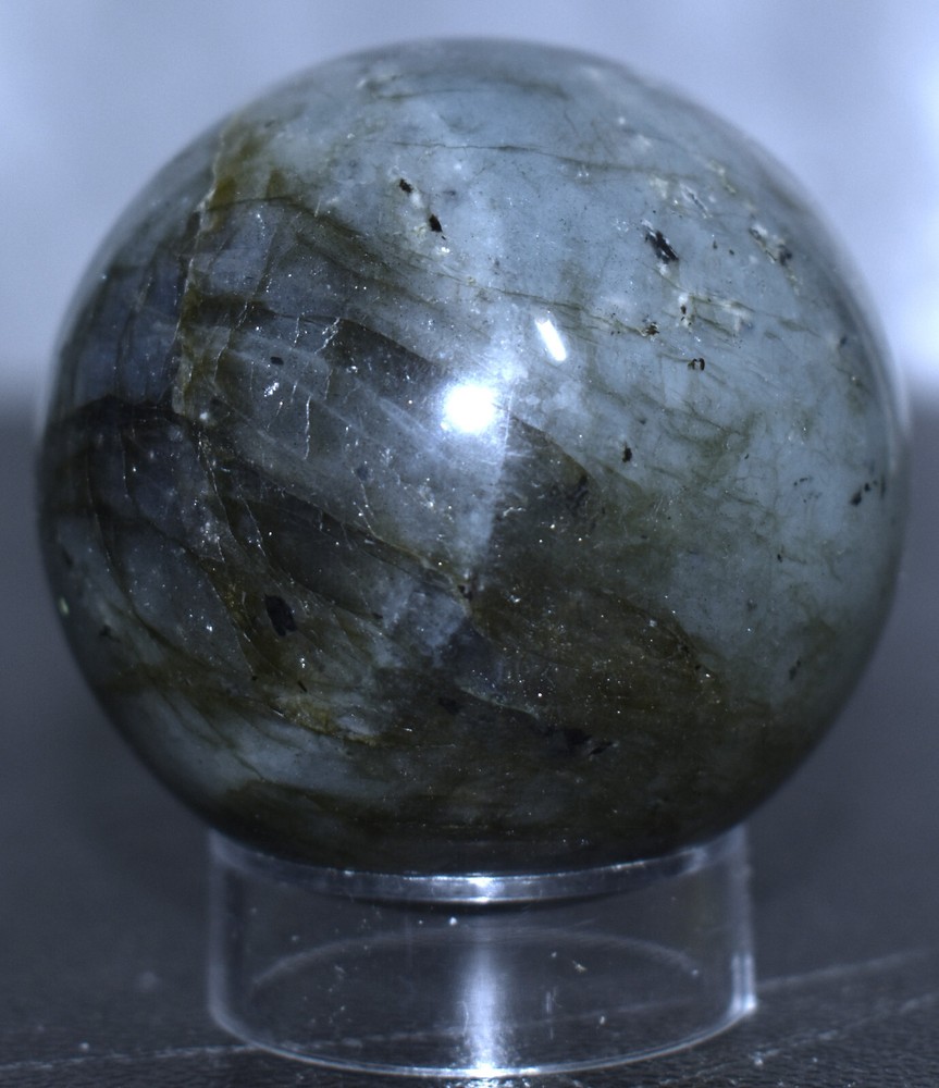 Beautiful Labradorite Sphere w/Stand 2"/191 Grams