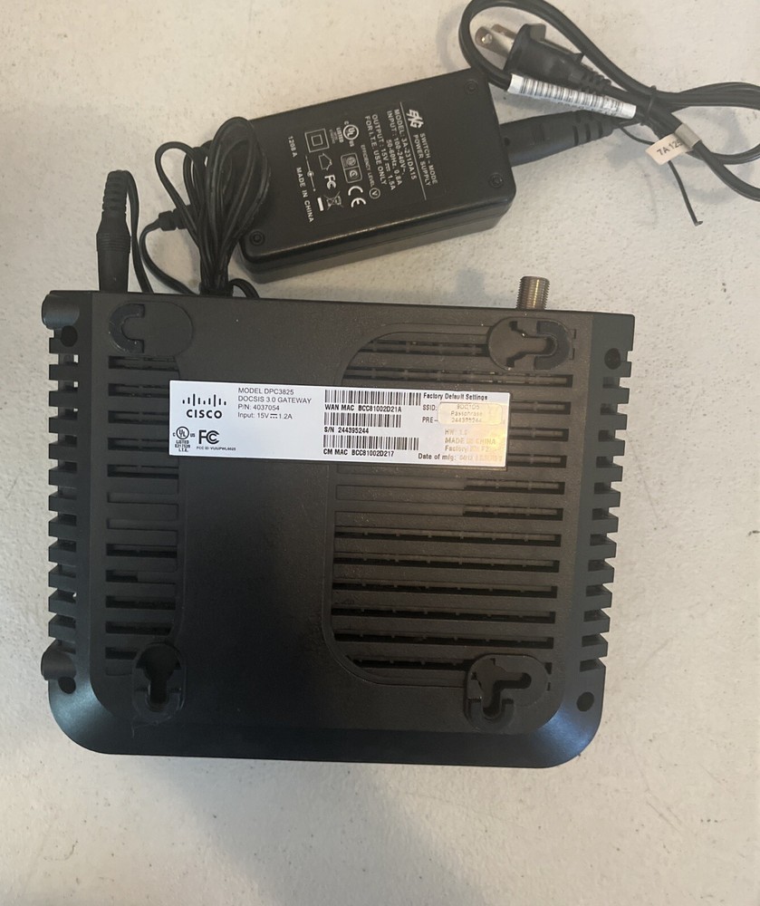 Cisco DPC3825 DOCSIS 3.0 Gateway Modem Router - Cox Communications