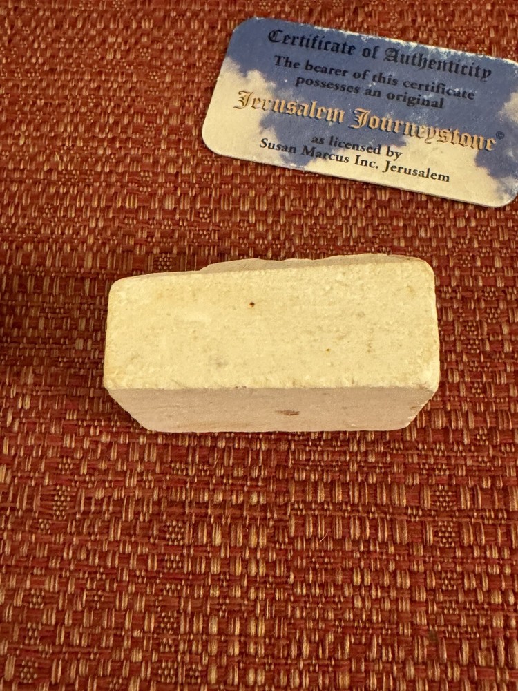 Vintage Jerusalem Journey Stone Storage Box Authentic Certificate