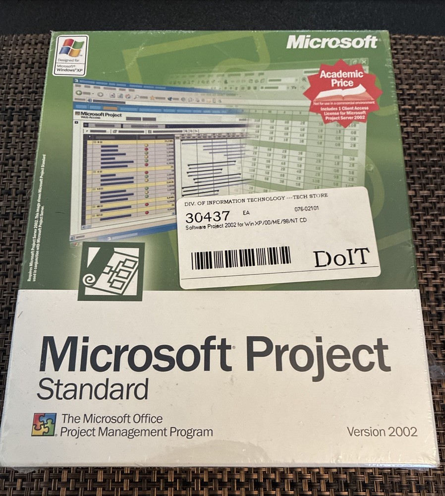 Microsoft Project Standard 2002 - Complete Package - 1 Client - Std - Sealed