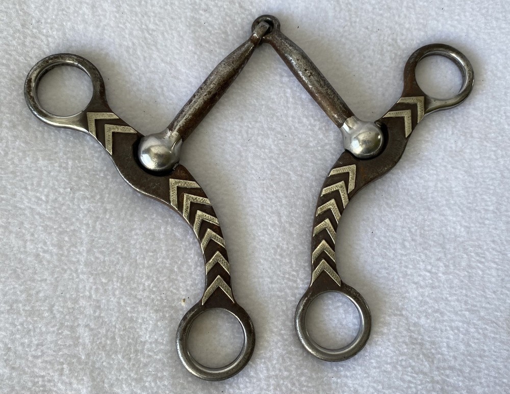 High QUALITY Silver Mounted Ballhinge Shank Western Snaffle Bit~RANCH~SHOW~WORK