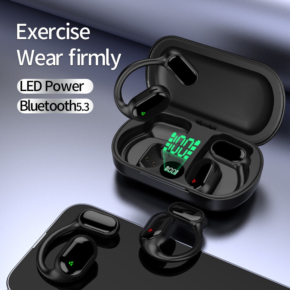 Bluetooth 5.3 Wireless Bone Conduction Headphones Wireless Headset Earbuds