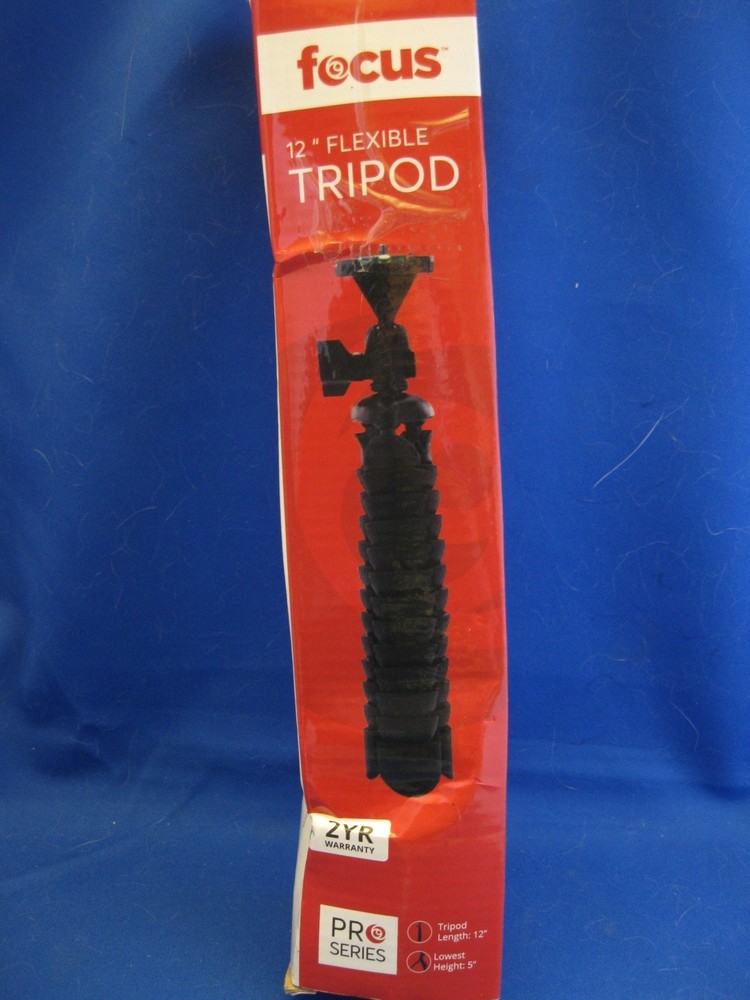 Focus Pro Series 12" Flexible Tripod - Universal Camera Mount, NEW Open box