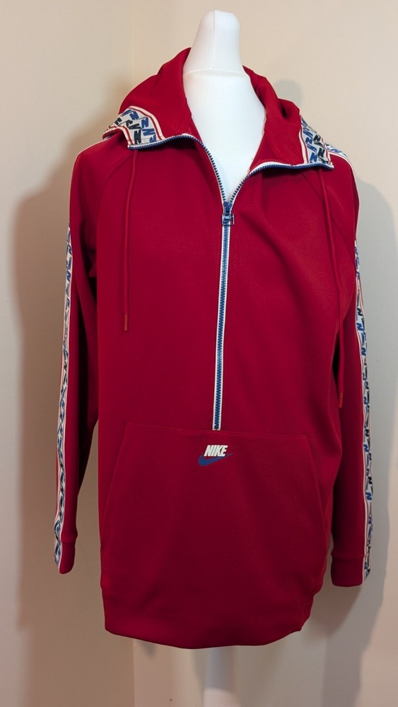 Nike Sportswear NSW Taped Poly Hoodie Medium Gyn Red
