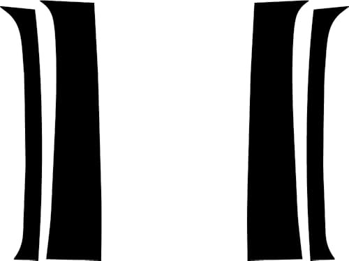 Pillar Post Pre Cut Window Trim Kits in Gloss Black Compatible Gloss (Black)