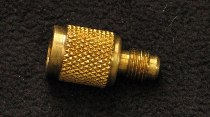 AC split system charge valve adapter