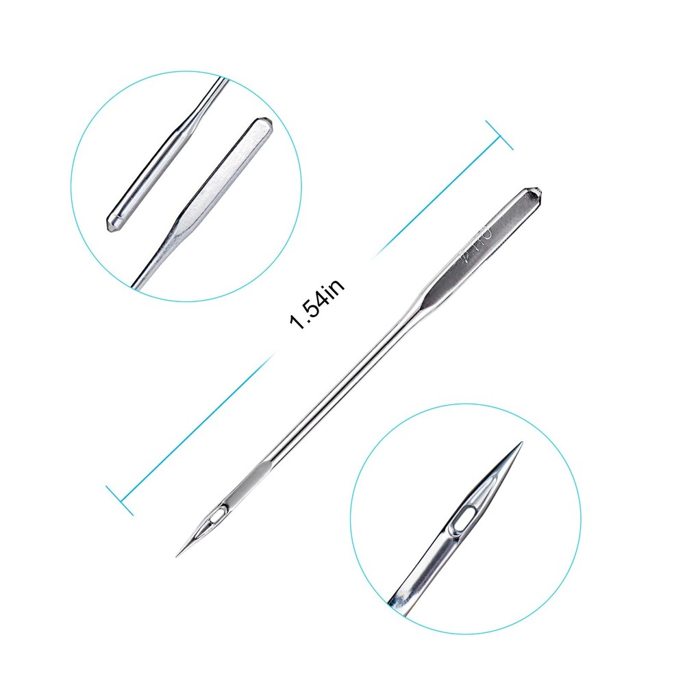 Sewing Machine Needles, 20 PCS Universal Needle, Silver