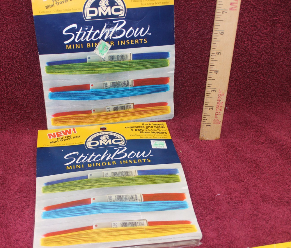 2 DMC Stitchbow Mini Binder Inserts - 3 Mini Binder Inserts Each