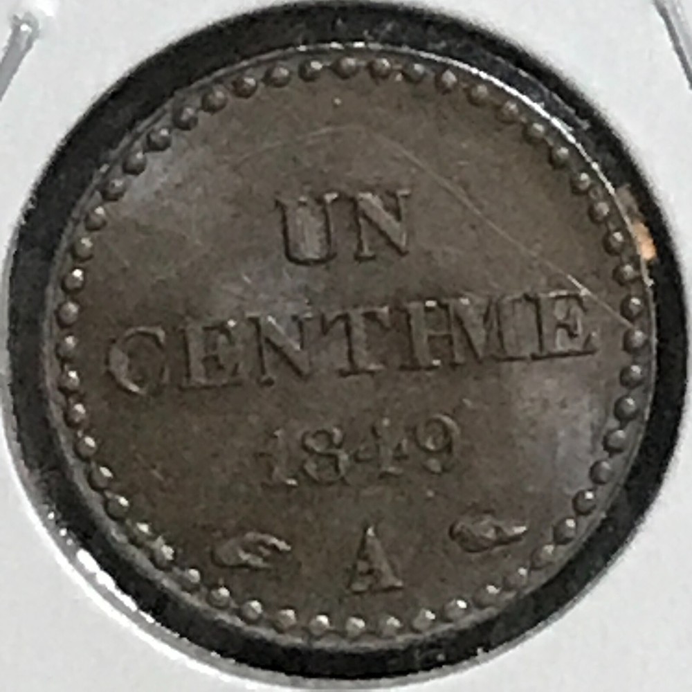 France Centime KM 754 Gem Brn Unc 1949 A