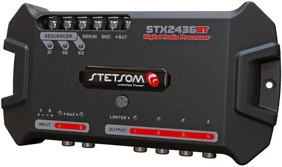 Stetsom STX2436/Digital Audio Processor 2 Channels 4 Way Bluetooth/DSP Crossover