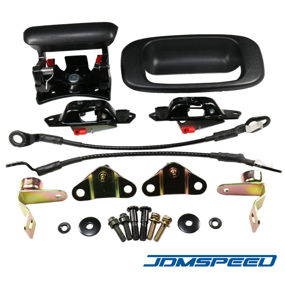Rear Tailgate Latch Lock Handle Bezel Cable Kits for Chevy Avalanche Silverado