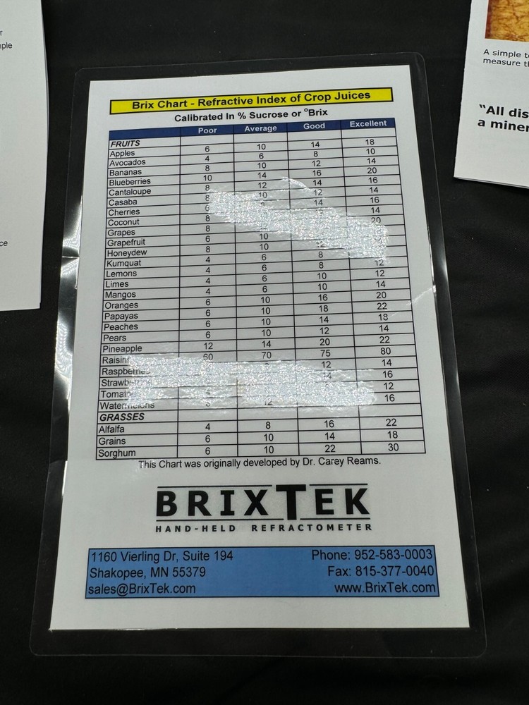 BrixTek Hand-Held 0-32% Refractometer with Automatic Temperature Compensation