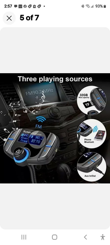 FM Transmitter, Sumind Wireless Radio Adapter Car Kit