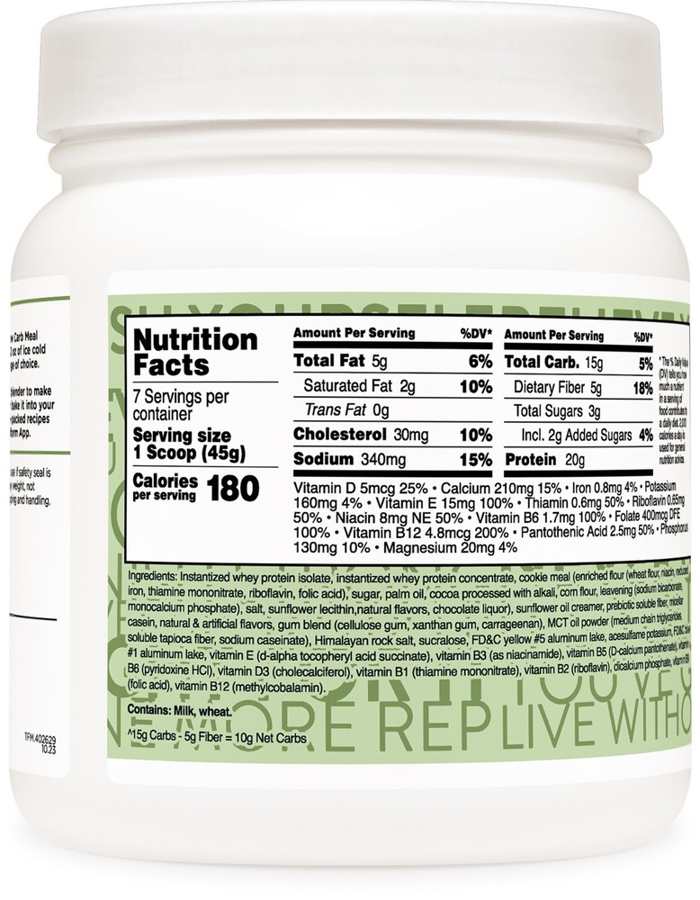 TransformHQ Meal Replacement Shake Powder 7 Servings (Mint Chocolate Chip)