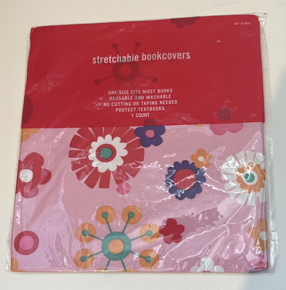 4 New Target School Stretchable Bookcovers Washable Fabric Reusable Text Binder