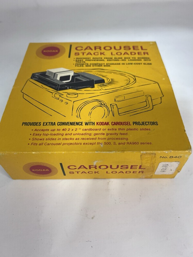 Vintage Kodak Slide Projector Carousel Stack Loader No. B40 w/Box